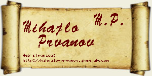 Mihajlo Prvanov vizit kartica